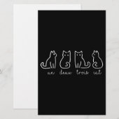 Papeterie Un Deux Trois Cat Abstrait Français Kitty (Devant / Derrière)