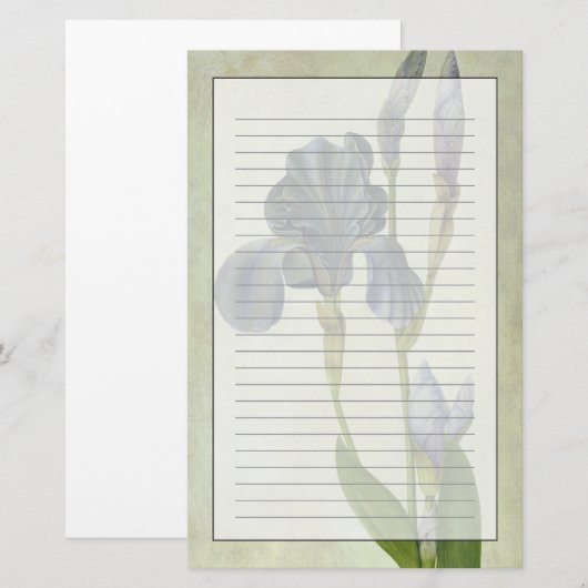 Papeterie Un iris (Devant / Derrière)