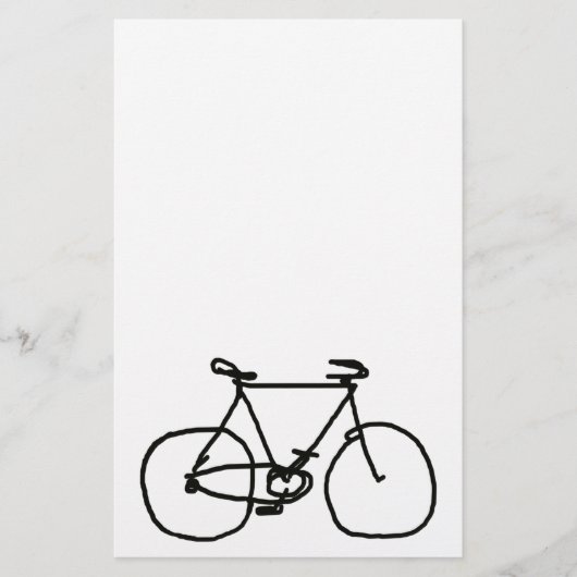 Papeterie un vélo noir stylisé (Devant)
