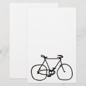 Papeterie un vélo noir stylisé (Devant / Derrière)