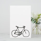 Papeterie un vélo noir stylisé (Debout devant)