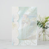 Papeterie Une femme en rock à Ocean Faux Lace Lined (Debout devant)