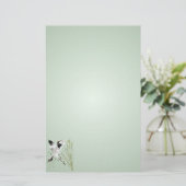 Papeterie Une grue dans stationnaire en bambou (Debout devant)