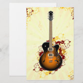 Papeterie Une guitare abstraite (Devant / Derrière)