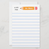 Papeterie Une note du crayon jaune... enseigne le cadeau (Devant)