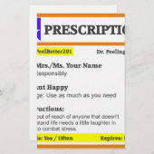 Papeterie Une ordonnance drôle de rx (Devant / Derrière)