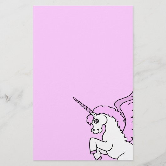 Papeterie Unicorne rose et blanc (Devant)