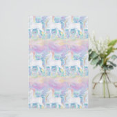 Papeterie Unicornes aquarelle (Debout devant)