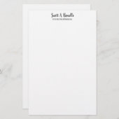 Papeterie Unique Élégant Plain Simple Blanc Spécial (Devant / Derrière)