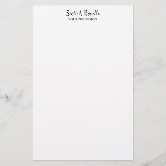 Papeterie Unique Élégant Plain Simple Blanc Spécial (Devant)