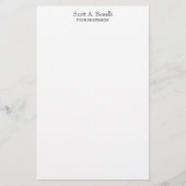 Papeterie Unique Élégant Simple Blanc Simple (Devant)