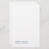 Papeterie Unique Moderne Premium Perle Minimaliste (Devant / Derrière)