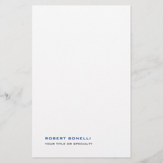 Papeterie Unique Moderne Premium Perle Minimaliste (Devant)