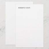 Papeterie Unique Moderne Simple Minimaliste (Devant / Derrière)