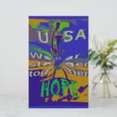 Papeterie United USA Hope Stronge Together (Debout devant)