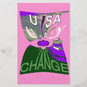 Papeterie USA Change Art Print (Devant)