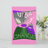 Papeterie USA Change Art Print (Debout devant)