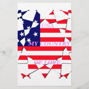 Papeterie USA Star Spangled Love My Country of Love