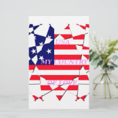 Papeterie USA Star Spangled Love My Country of Love (Debout devant)