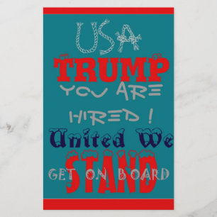 Papeterie USA Trump Vous Êtes Embauché ! Impression d'art de