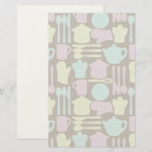 Papeterie Ustensiles de cuisine Motif 2 (Devant / Derrière)