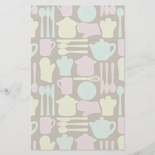 Papeterie Ustensiles de cuisine Motif 2 (Devant)