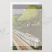 Papeterie Vacances en train vintage, Locomotive dans le pays (Devant / Derrière)