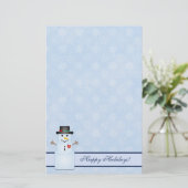 Papeterie Vacances joyeuses en hiver Stations Snowman (Debout devant)
