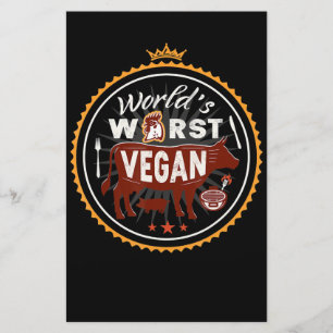 Papeterie Vache Mondes le plus mauvais Vegan Meat BBQ