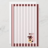 Papeterie Vache + Stationnaire rayé de porc = de Moink (Devant / Derrière)