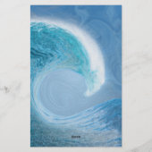 Papeterie Vague Bleue Artistique (Dos)