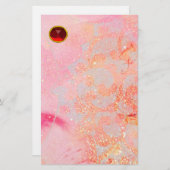 PAPETERIE VAGUES ROUGE RUBY (Devant / Derrière)