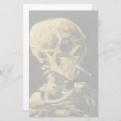 Papeterie VAN GOGH - crâne avec la cigarette 1885 (Devant / Derrière)