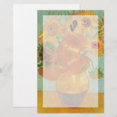 Papeterie Vase avec douze tournesols, Vincent van Gogh. (Devant / Derrière)