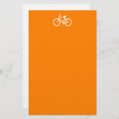 Papeterie Vélo blanc et orange (Devant / Derrière)