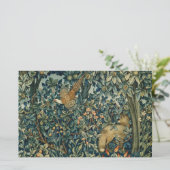 Papeterie VERDURE, FOREST ANIMALS Fox, Pheasant, Vert Floral (Debout devant)