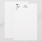 Papeterie Verre de champagne de la main de la dame Art déco (Devant / Derrière)