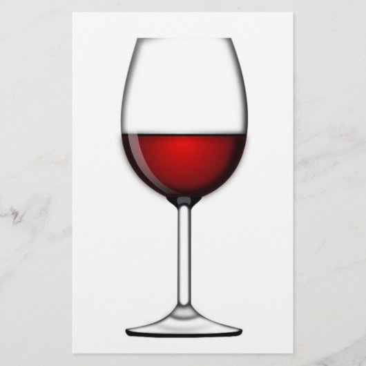 PAPETERIE VERRE DE VIN ROUGE (Devant)