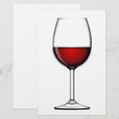 PAPETERIE VERRE DE VIN ROUGE (Devant / Derrière)