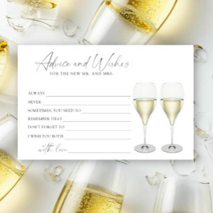 Papeterie Verres à champagne - conseils et vœux enterrement
