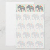 Papeterie Vert de corail de menthe de pêche de jolis (Devant / Derrière)