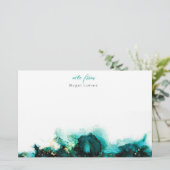 Papeterie Vert encre moderne - Une note de design (Debout devant)