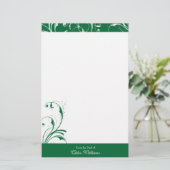 Papeterie Vert et blanc Élégant (Debout devant)