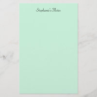 Vert Menthe Monogramme Nom Couleur Personnalisée É