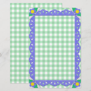 Papeterie Verte En vichy Vérifier Périwinkle Felt Frame
