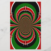 Papeterie Vibrant Kenya Vision : Drapeau kényan en miroir (Devant)