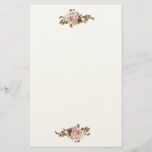 Papeterie Victorien vintage élégant de boutons de rose