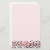 Papeterie victorienne de monogramme (Devant / Derrière)