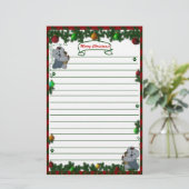 Papeterie Vieil Noël anglais de chien de moutons Joyeux (Debout devant)