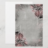 Papeterie Vieille clé et roses (Devant / Derrière)